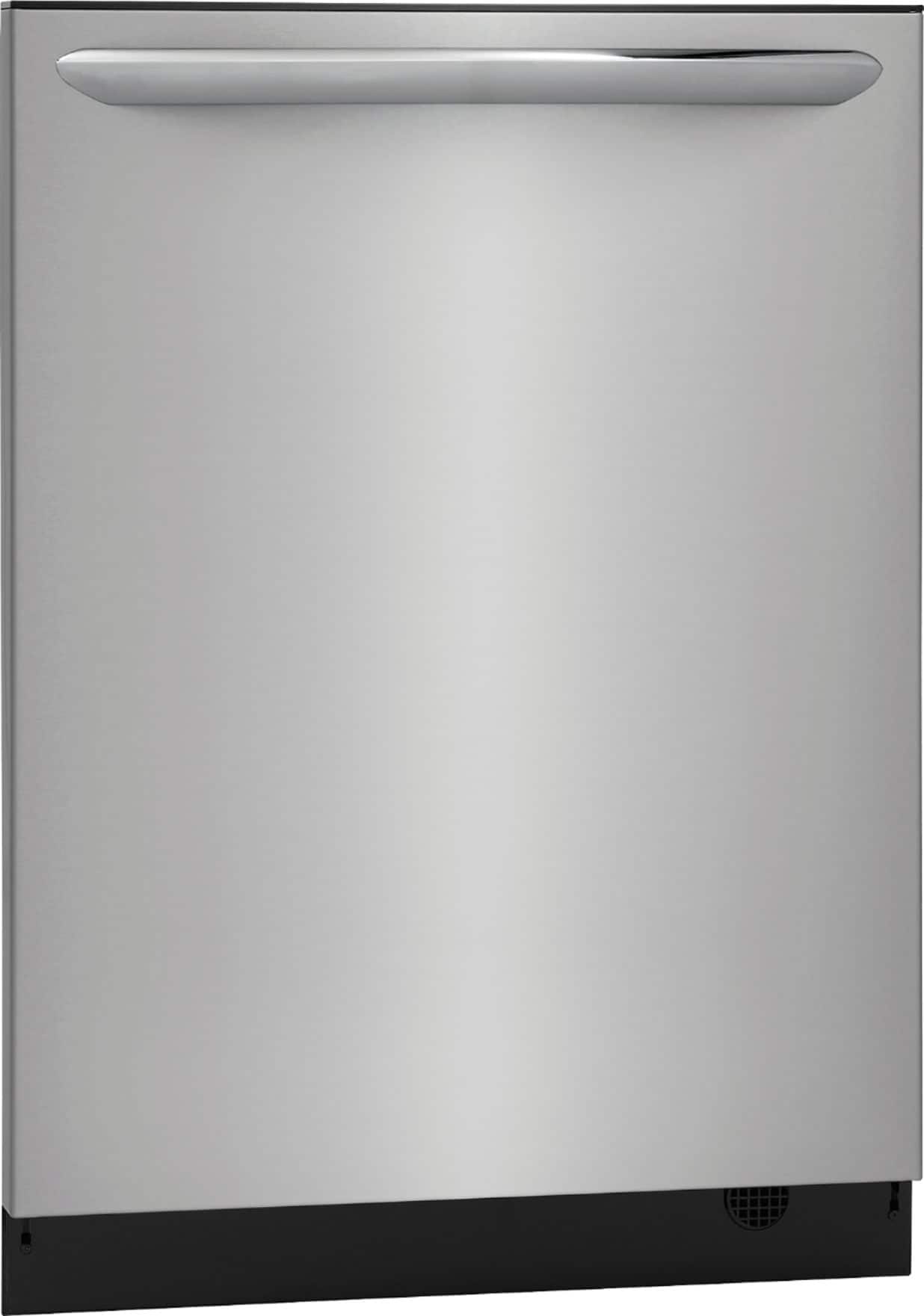 Angle. Frigidaire - Gallery 24" Top Control Built-In Dishwasher with Stainless Steel Tub, 49 dba - Smudge-Proof® Stainless Steel.