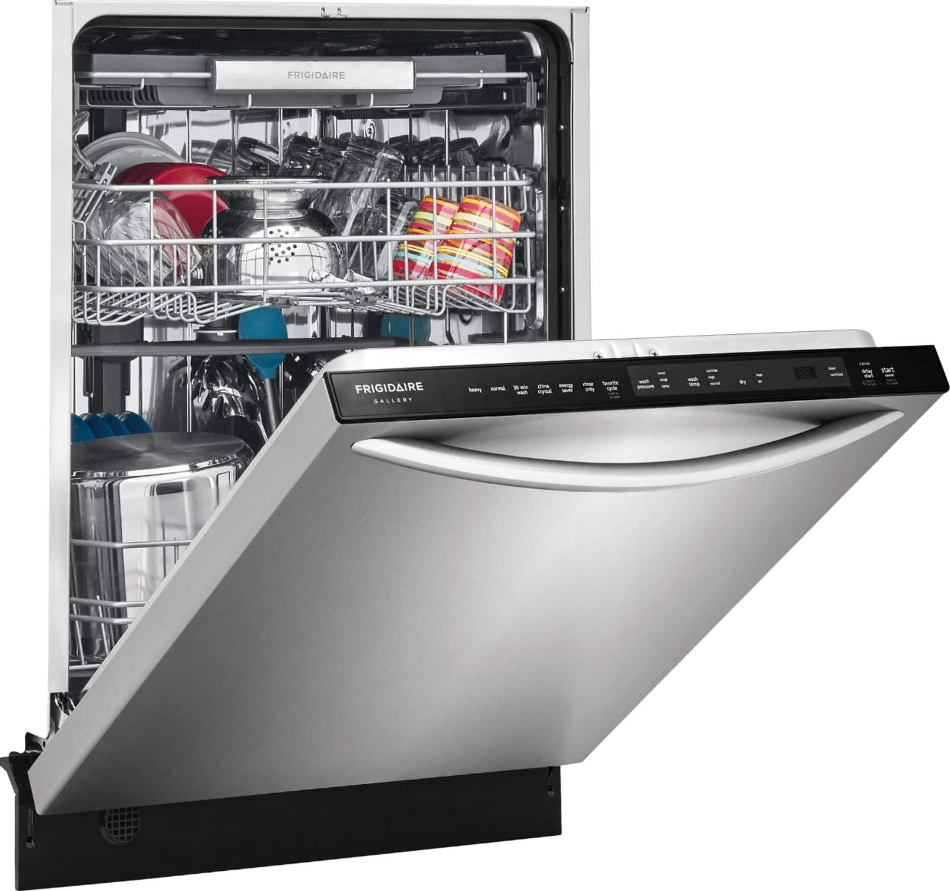Alt View 12. Frigidaire - Gallery 24" Top Control Built-In Dishwasher with Stainless Steel Tub, 49 dba - Smudge-Proof® Stainless Steel.