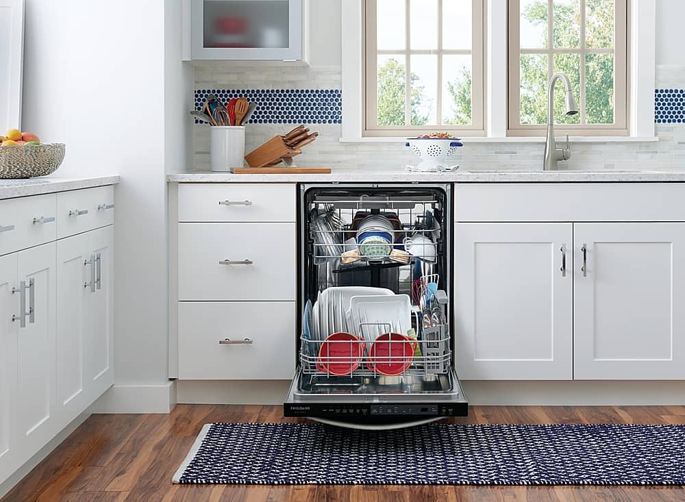 Alt View 18. Frigidaire - Gallery 24" Top Control Built-In Dishwasher with Stainless Steel Tub, 49 dba - Smudge-Proof® Stainless Steel.