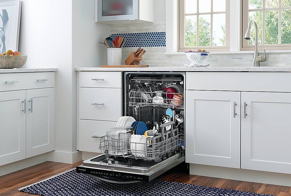 Alt View 19. Frigidaire - Gallery 24" Top Control Built-In Dishwasher with Stainless Steel Tub, 49 dba - Smudge-Proof® Stainless Steel.