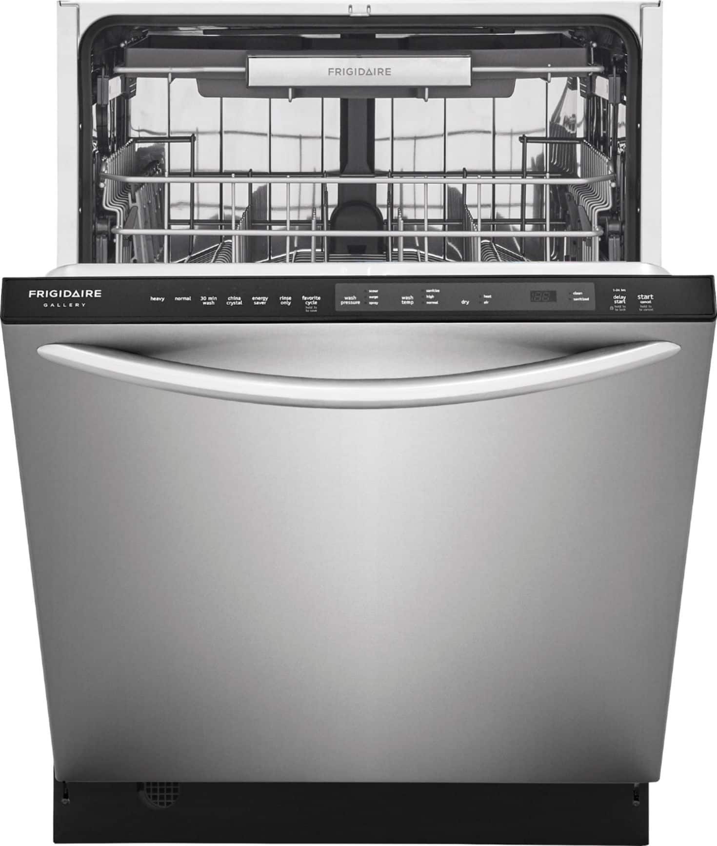 Alt View 1. Frigidaire - Gallery 24" Top Control Built-In Dishwasher with Stainless Steel Tub, 49 dba - Smudge-Proof® Stainless Steel.