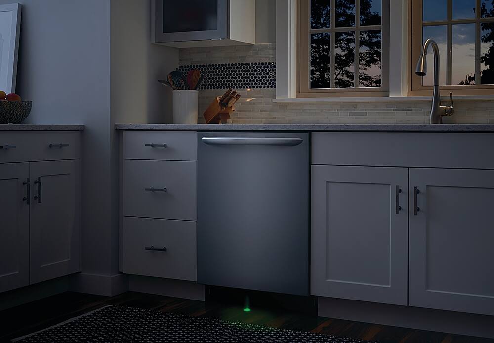 Alt View 21. Frigidaire - Gallery 24" Top Control Built-In Dishwasher with Stainless Steel Tub, 49 dba - Smudge-Proof® Stainless Steel.