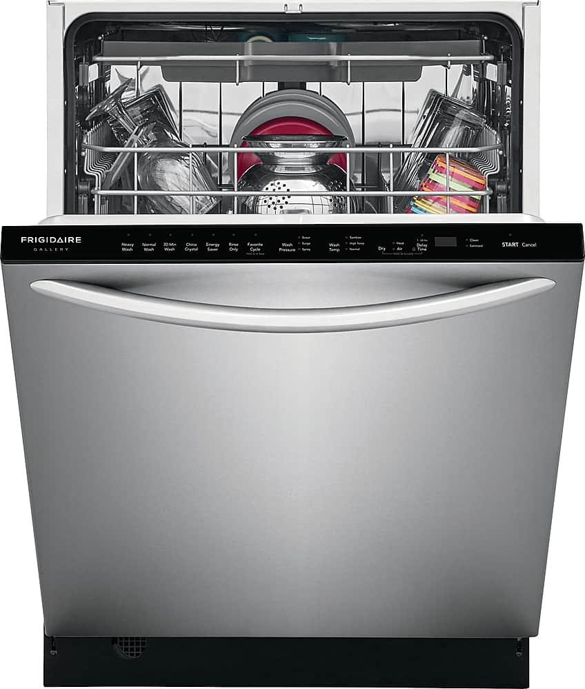Alt View 2. Frigidaire - Gallery 24" Top Control Built-In Dishwasher with Stainless Steel Tub, 49 dba - Smudge-Proof® Stainless Steel.