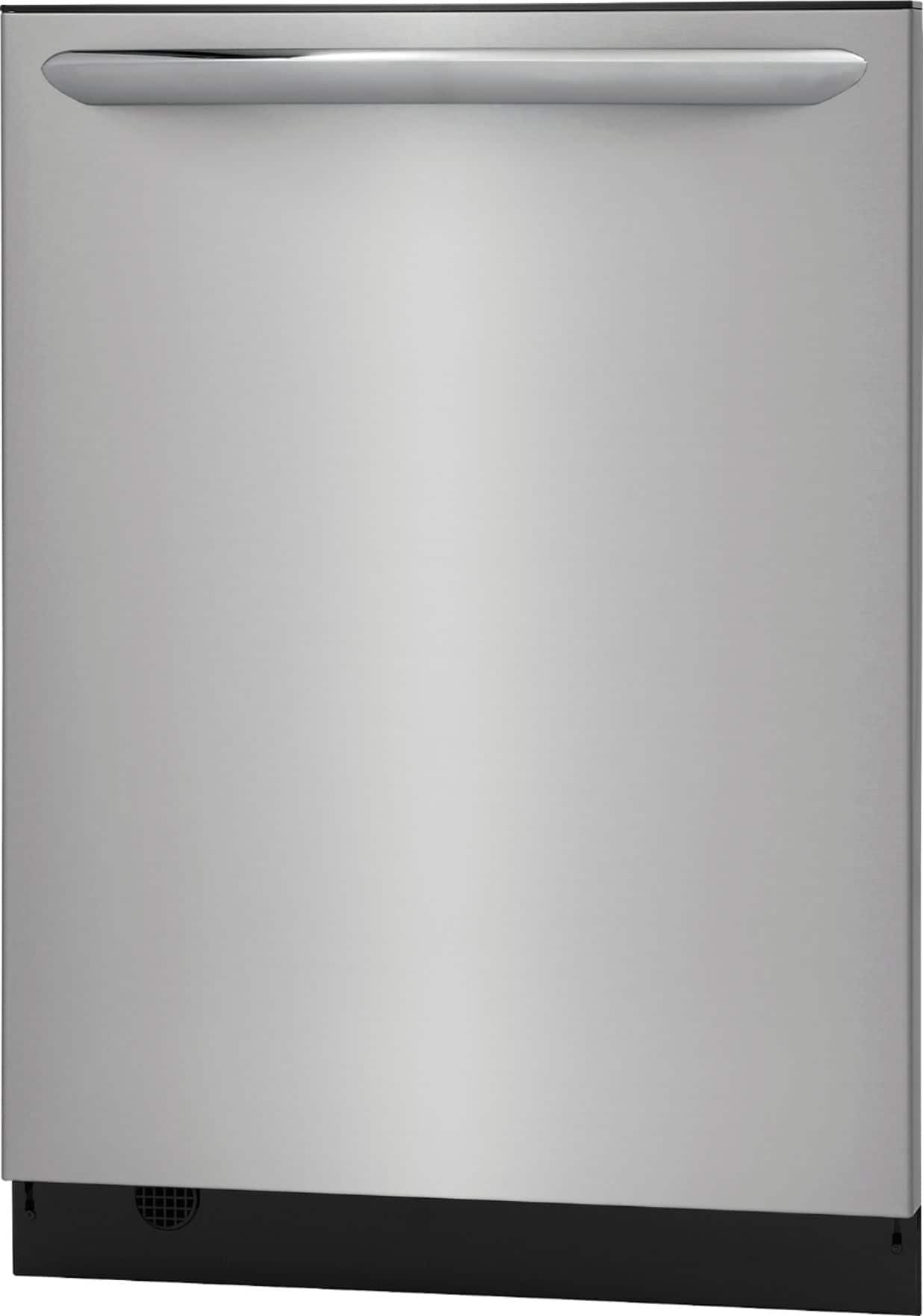 Left. Frigidaire - Gallery 24" Top Control Built-In Dishwasher with Stainless Steel Tub, 49 dba - Smudge-Proof® Stainless Steel.