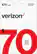 Front. Verizon - $70 Refill Card.