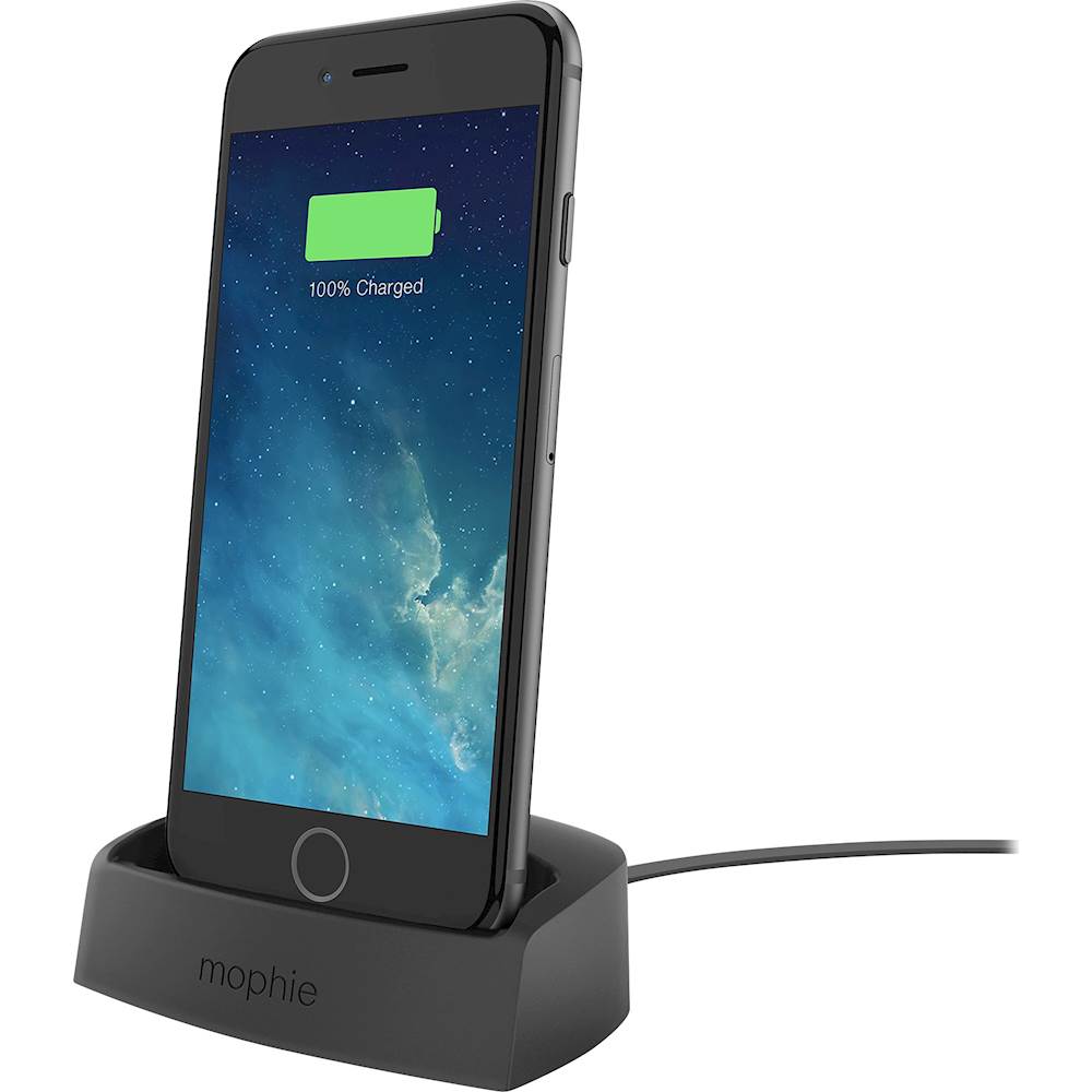  mophie - Desktop Dock for select Apple® iPhone® models - Black