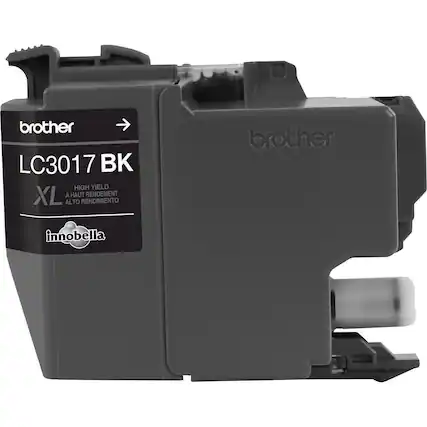 Front. Brother - LC3017BK XL High-Yield Ink Cartridge - Black.