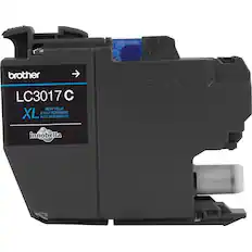 Front. Brother - LC3017C XL High-Yield Ink Cartridge - Cyan - Cyan.