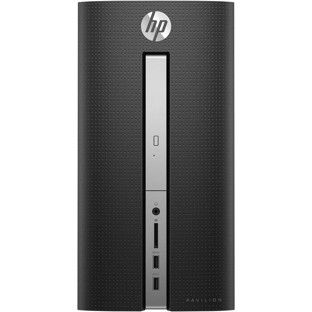 HP - Pavilion Desktop - Intel Core i7 - 12GB Memory - 1TB Hard Drive - HP finish in twinkle black - Larger Front