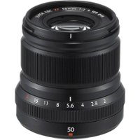 Fujifilm - XF50mmF2 R WR Midrange Telephoto Lens - Black - Front_Zoom
