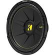 Kicker - CompC 15" Dual-Voice-Coil 4-Ohm Subwoofer - Black - Larger Front