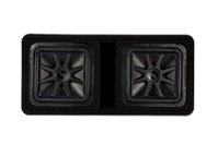 KICKER - Dual 12" Single-Voice-Coil 2-ohm Loaded Subwoofer - Black - Front_Zoom