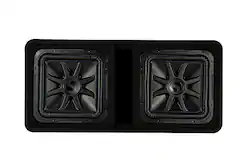KICKER - Dual 12" Single-Voice-Coil 2-ohm Loaded Subwoofer - Black - Front_Zoom