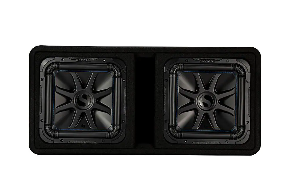 KICKER - Dual 12" Single-Voice-Coil 2-ohm Loaded Subwoofer - Black