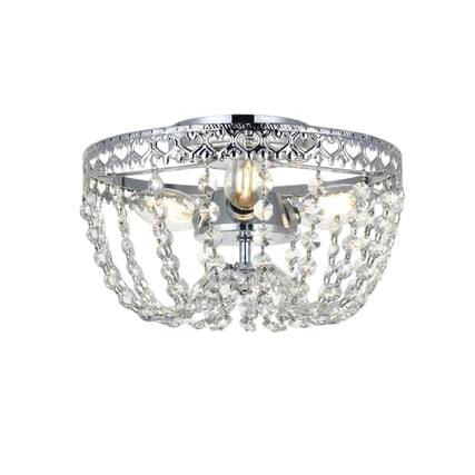 Front. Elegant Lighting - Kylie 10 inch flush mount in chrome - Chrome.