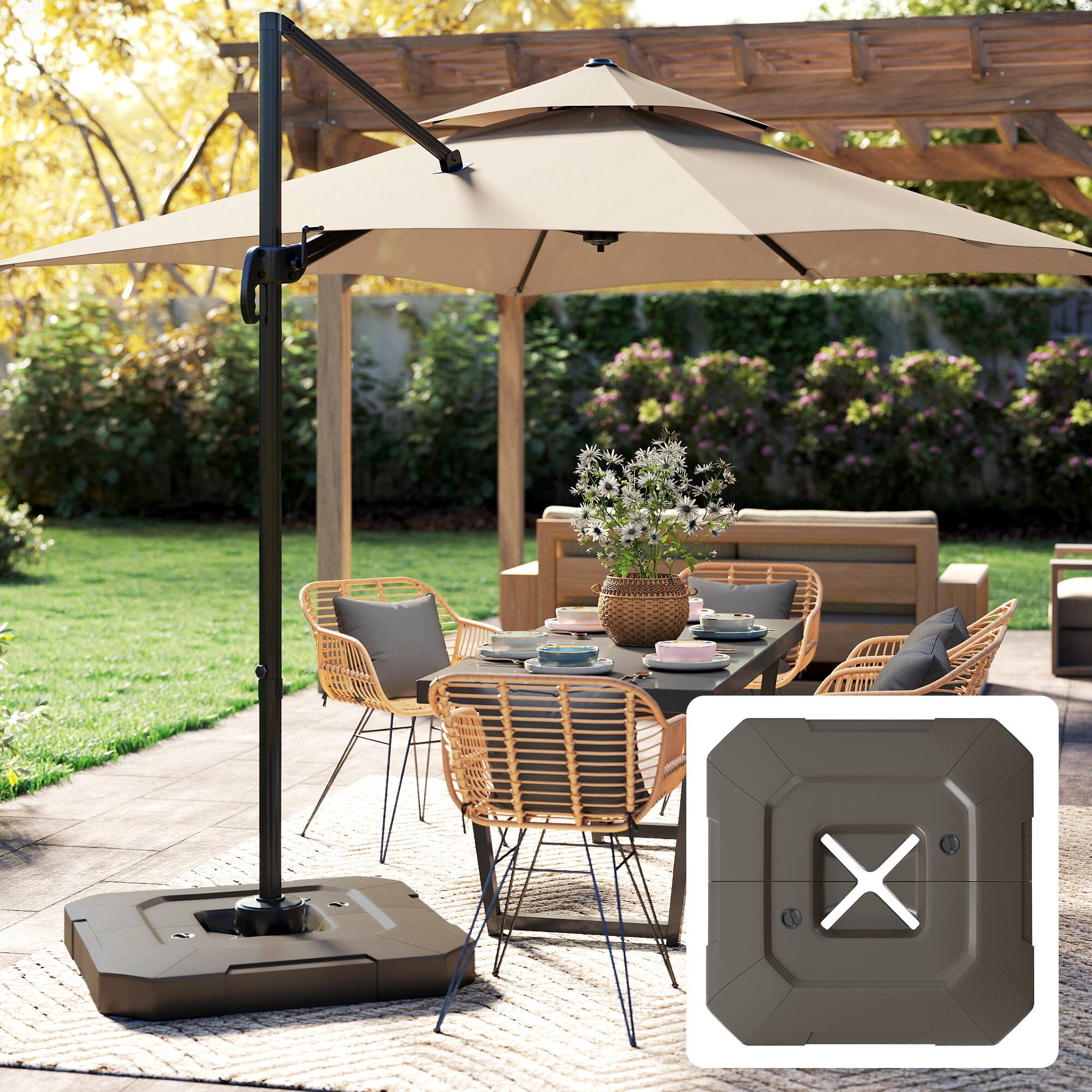 Alt View 1. Outsunny - Cantilever Umbrella Base Weight Set.
