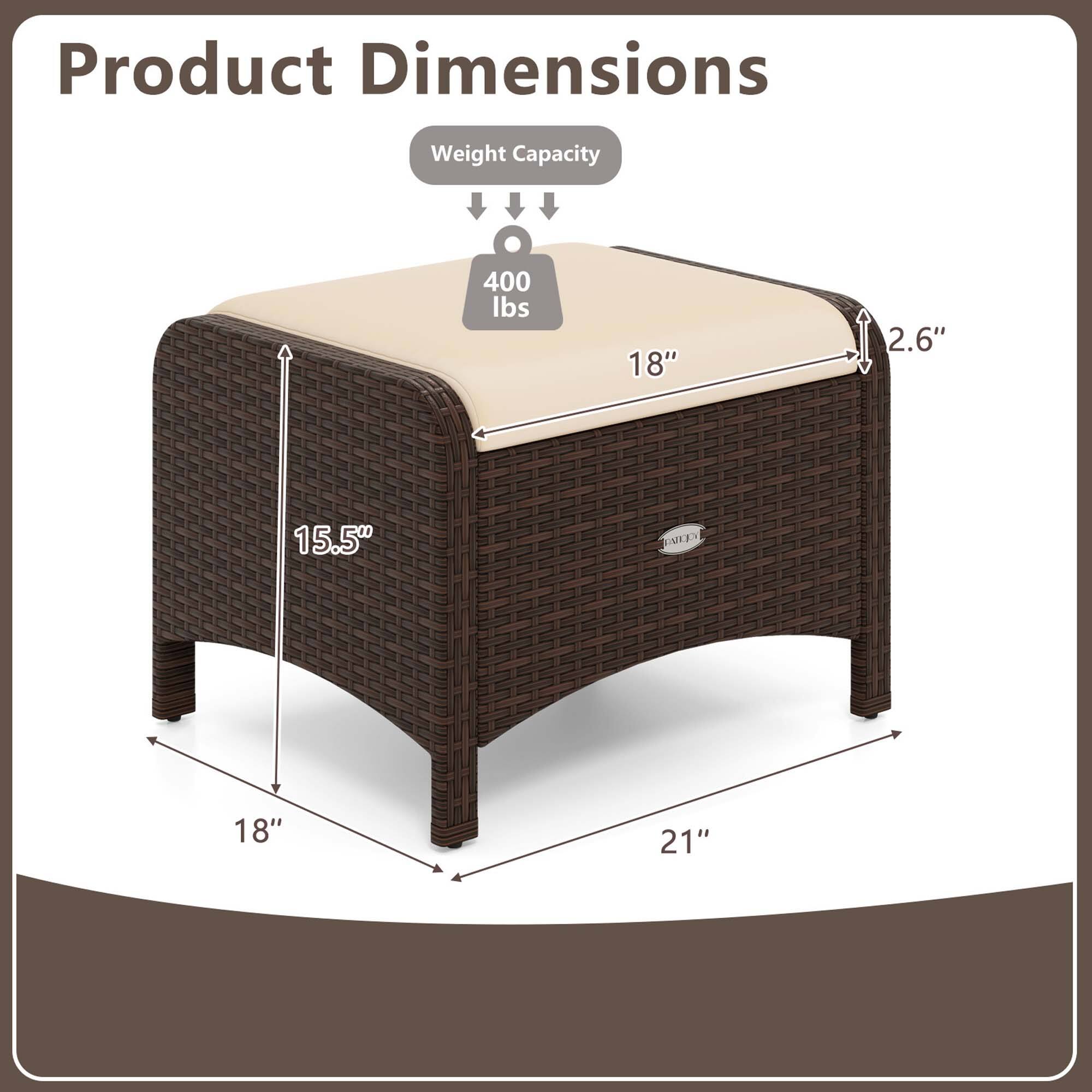 Product Dimensions:
- Weight Capacity: 400 lbs
- Dimensions: 18" x 2.6" x 15.50"
- Dimensions: 18" x 21"