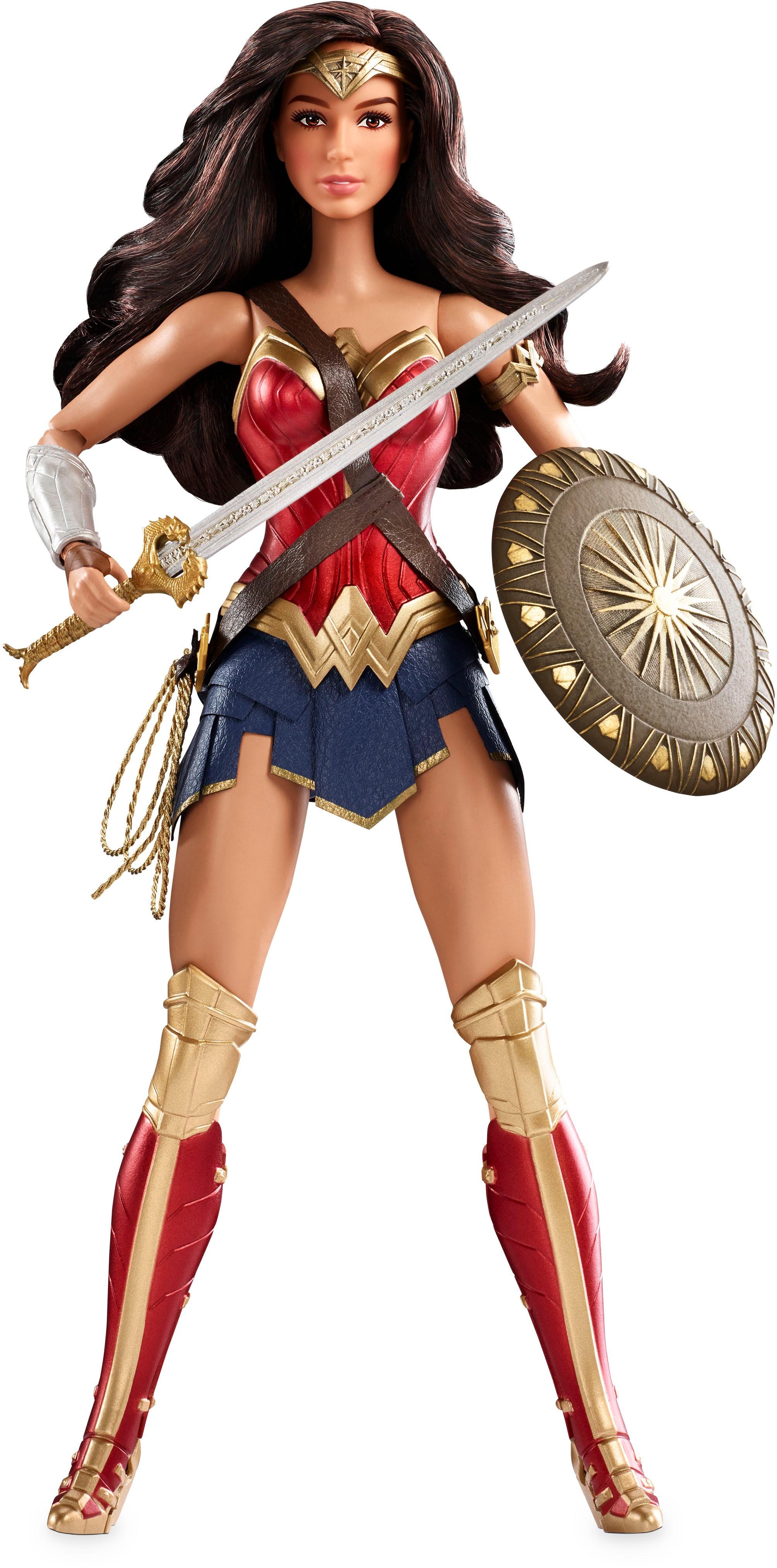 Best Buy Barbie Wonder Woman Doll Red Gold Blue Black DWD