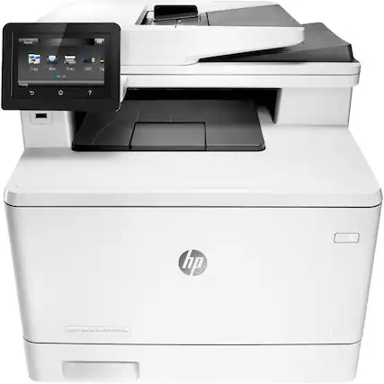Front. HP - LaserJet Pro MFP m377dw Wireless Color All-In-One Printer.
