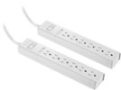 Insignia™ - 6 Outlet 900 Joules Surge Protector (2 Pack) - White