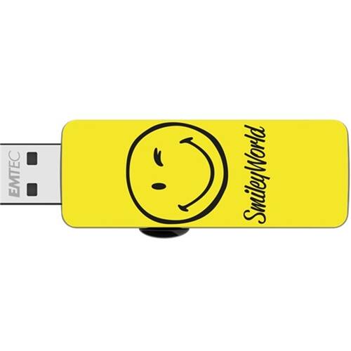 EMTEC - Smiley World 8GB USB 2.0 Flash Drive - Smile - Larger Front
