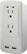 Front. Insignia™ - 2-Outlet/2-USB Wall Tap Surge Protector - White.