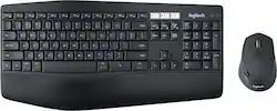 Logitech - MK850 Performance Full-size Wireless Membrane Keyboard and Mouse Combo for PC and Mac - Black - Front_Zoom