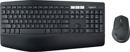 Logitech - MK850 Performance Full-size Wireless Optical Keyboard and Mouse - Black