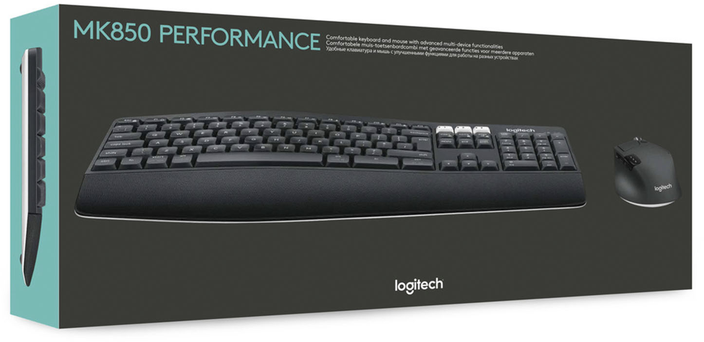 buste Turist Ægte Logitech MK850 Performance Full-size Wireless Keyboard and Mouse Combo for  PC and Mac Black 920-008219 - Best Buy