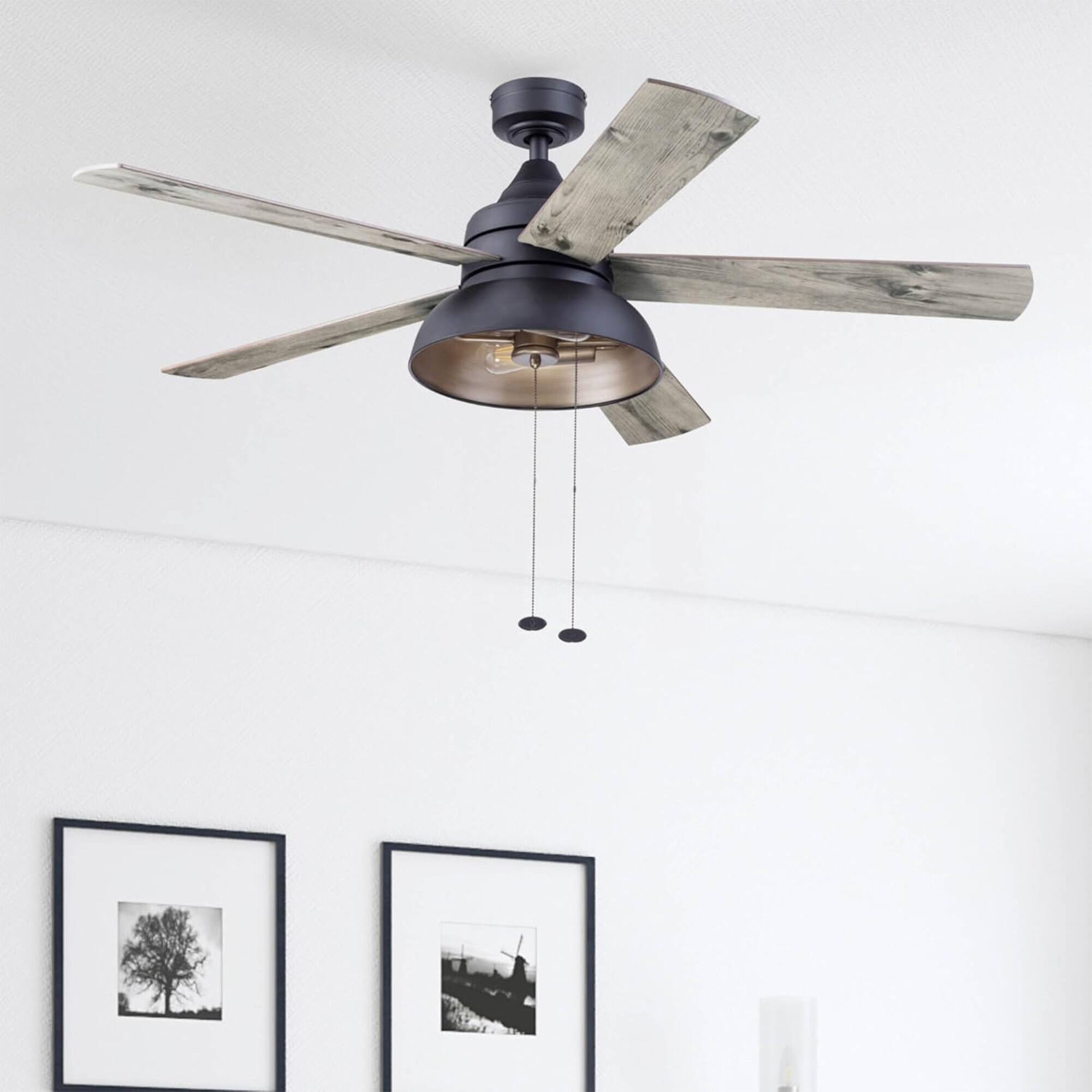 Alt View 7. Prominence Home - Prominence Home Brightondale 52" Industrial Ceiling Fan with Light, Matte Black - Matte Black.