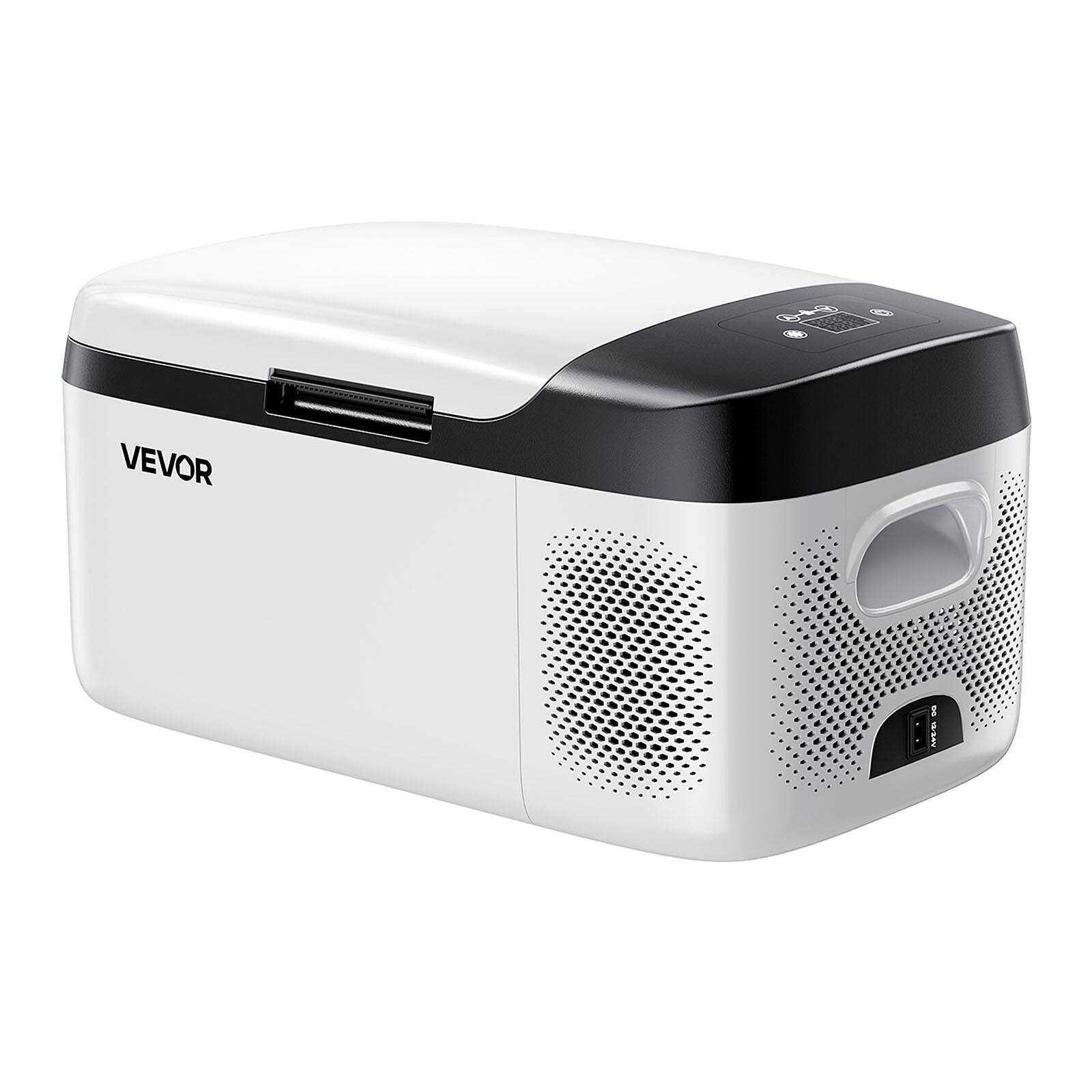 Alt View 5. VEVOR - Car Refrigerator, DC 12/24V AC100-240V Compressor Electric Cooler, -4°F to 68°F Car Fridge with APP Control, 16 QT Cars - White;Black.