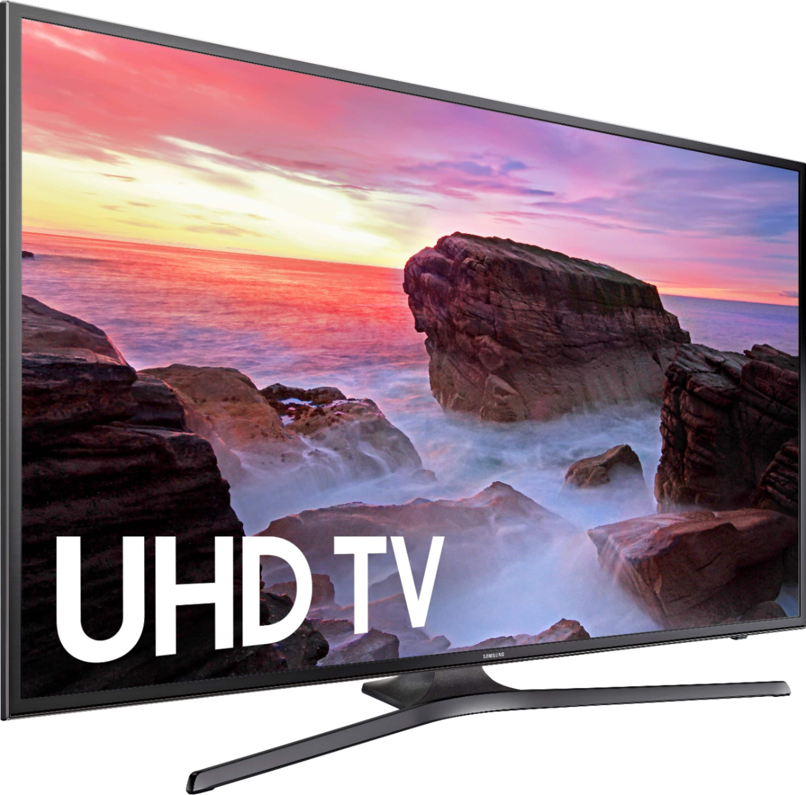 Angle. Samsung - 50" Class (49.5" Diag.) - LED - 2160p - Smart - 4K Ultra HD TV - Black.