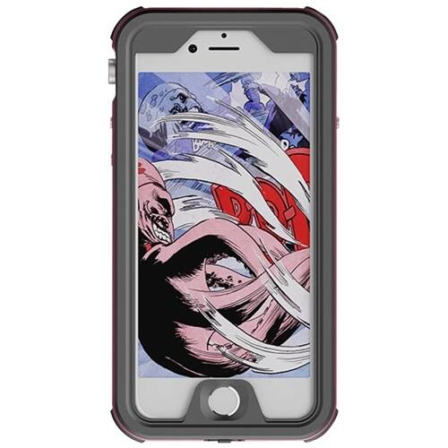 atomic protective waterproof case for apple iphone 7 - pink/clear atomic protective waterproof case for apple iphone 7 - pink/clear