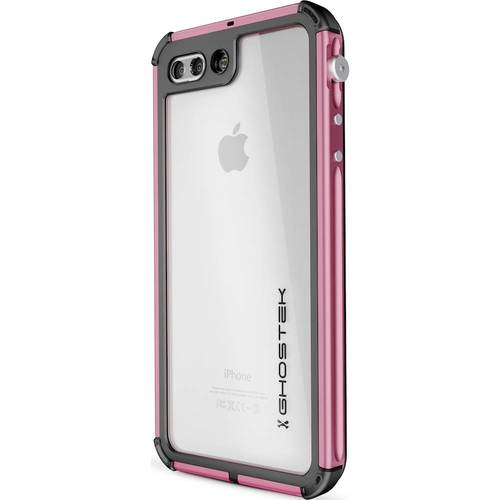 Ghostek - Atomic Protective Waterproof Case for Apple® iPhone® 7 Plus - Pink/Clear - Larger Front