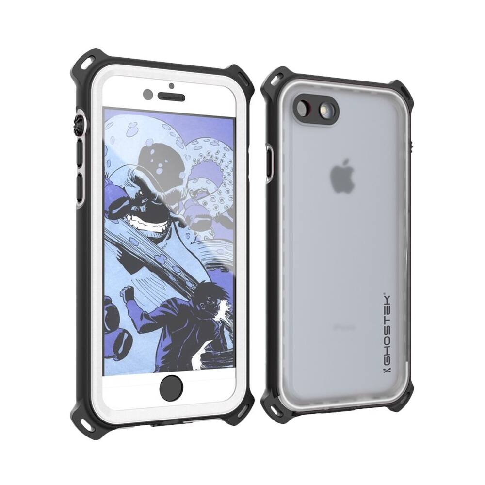nautical protective waterproof case for apple iphone 7 plus - white nautical protective waterproof case for apple iphone 7 plus - white