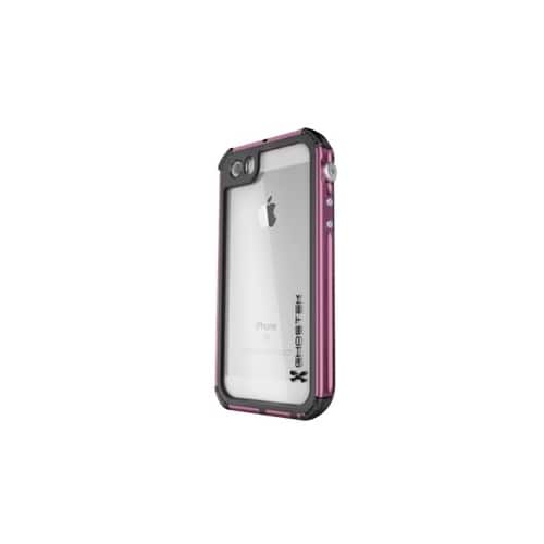atomic protective waterproof case for apple iphone 5, 5s and se - pink/clear atomic protective waterproof case for apple iphone 5, 5s and se - pink/clear