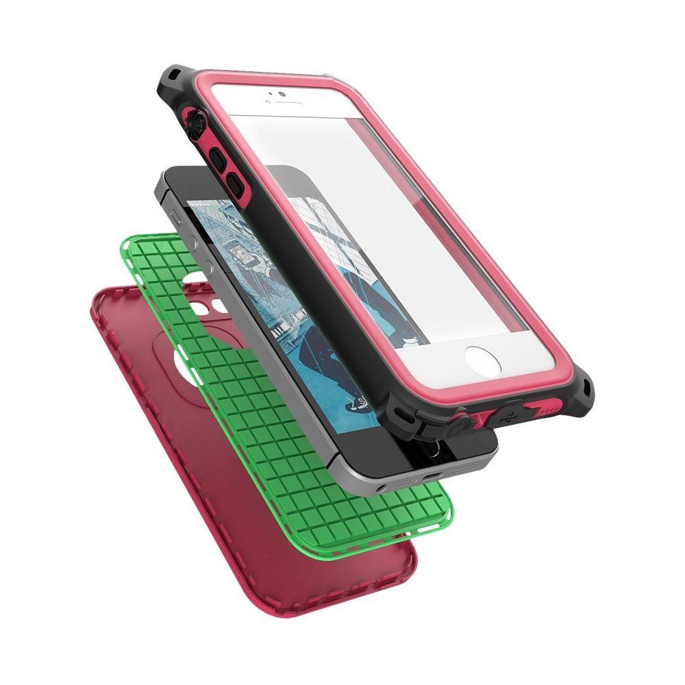 nautical protective waterproof case for apple iphone 5, 5s and se - pink