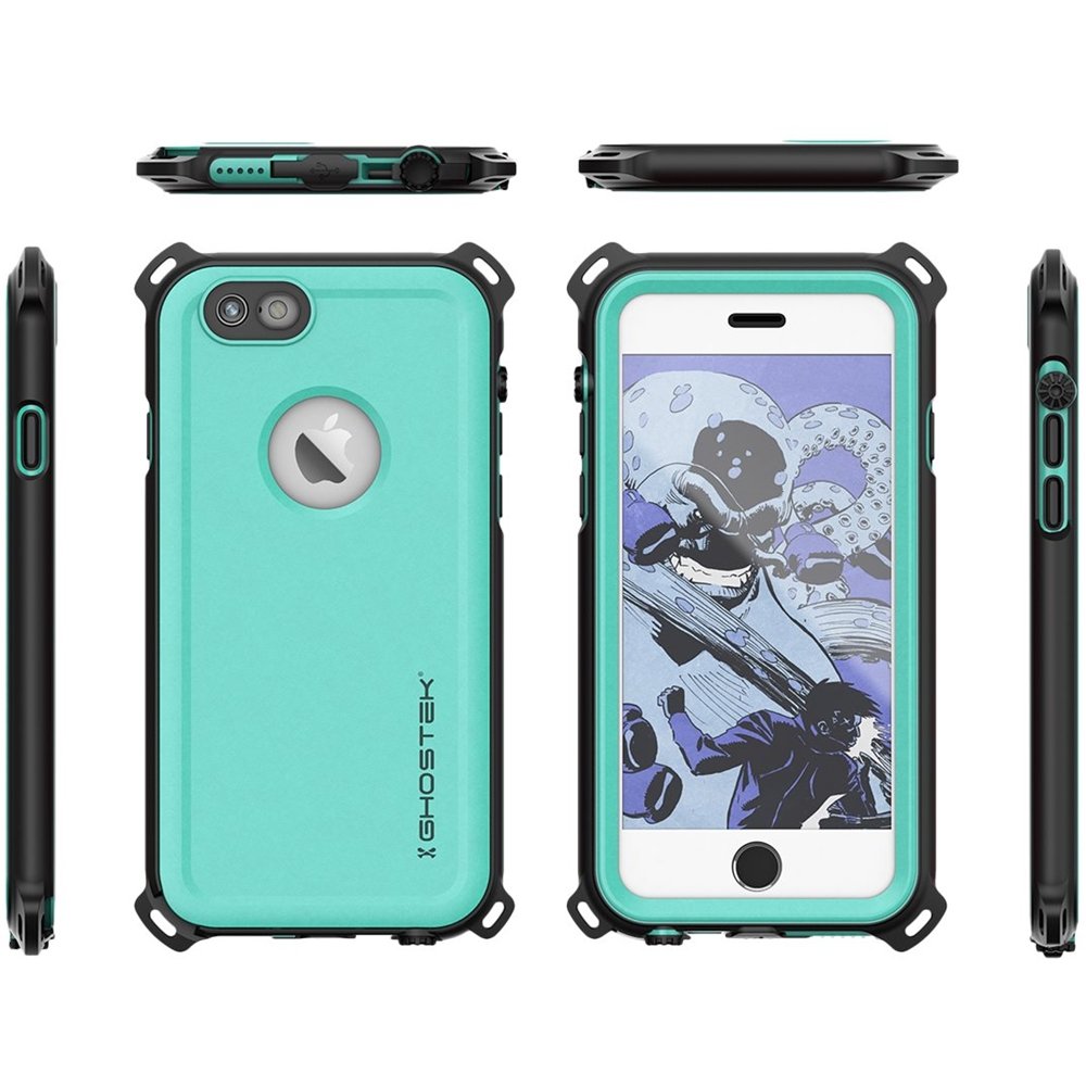 nautical protective waterproof case for apple iphone 6 and 6s - teal