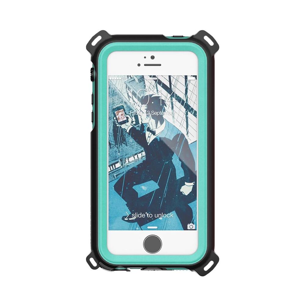 nautical protective waterproof case for apple iphone 5, 5s and se - teal nautical protective waterproof case for apple iphone 5, 5s and se - teal