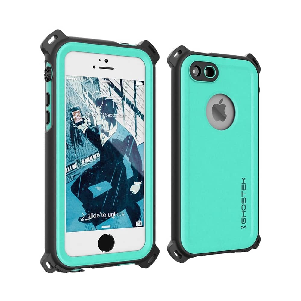 nautical protective waterproof case for apple iphone 5, 5s and se - teal nautical protective waterproof case for apple iphone 5, 5s and se - teal
