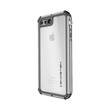 Ghostek - Atomic Protective Waterproof Case for Apple® iPhone® 7 Plus - Silver/Clear - Larger Front