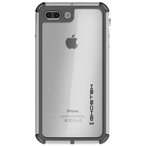 atomic protective waterproof case for apple iphone 7 - silver/clear