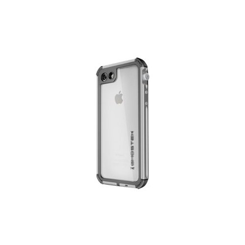 atomic protective waterproof case for apple iphone 7 - silver/clear