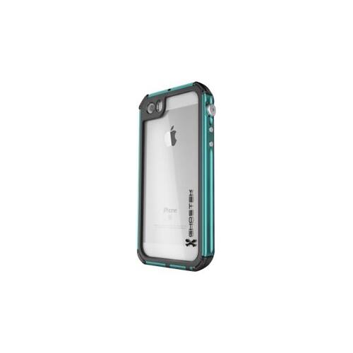 atomic protective waterproof case for apple iphone 5, 5s and se - teal/clear atomic protective waterproof case for apple iphone 5, 5s and se - teal/clear