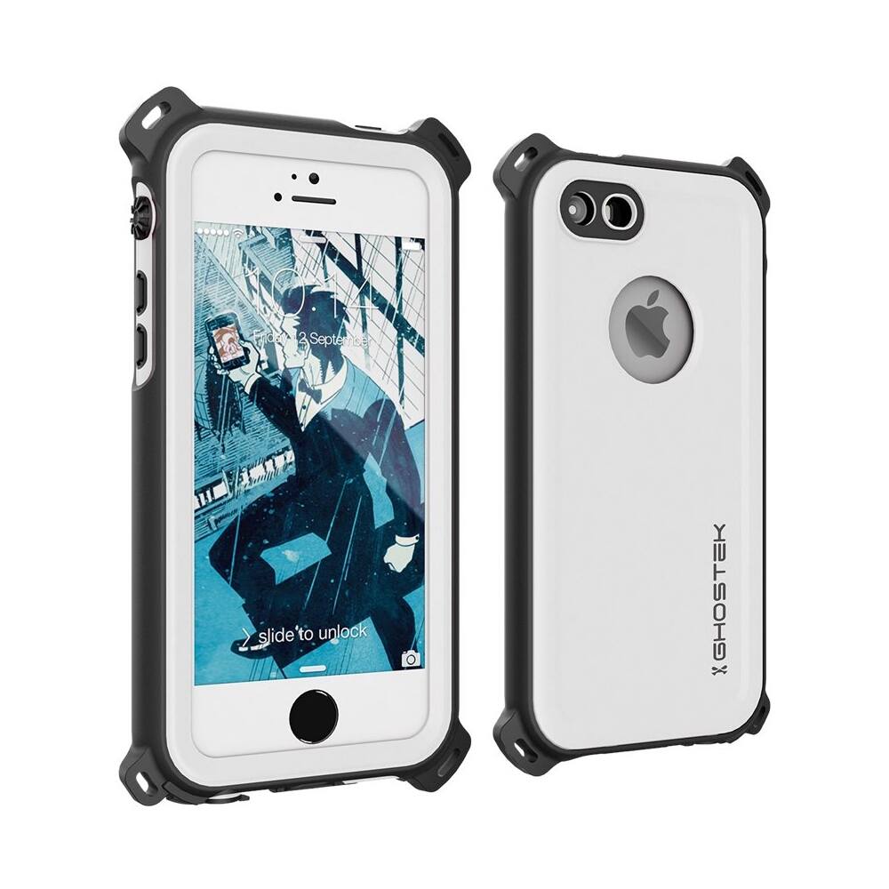 nautical protective waterproof case for apple iphone 5, 5s and se - white