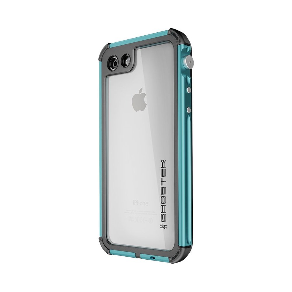 atomic protective waterproof case for apple iphone 7 - teal/clear