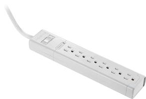 2 Pack Surge Protector Power Strip with 6 Outlets 2 USB Ports 5-Foot Long  Heavy-Duty Braided Extension Cords Flat Plug 900 Joules 15A Circuit Breaker