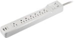 Insignia™ - 7 Outlet/2 USB 1200 Joules Surge Protector - White