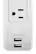 Alt View 11. Insignia™ - 7 Outlet/2 USB 1200 Joules Surge Protector - White.