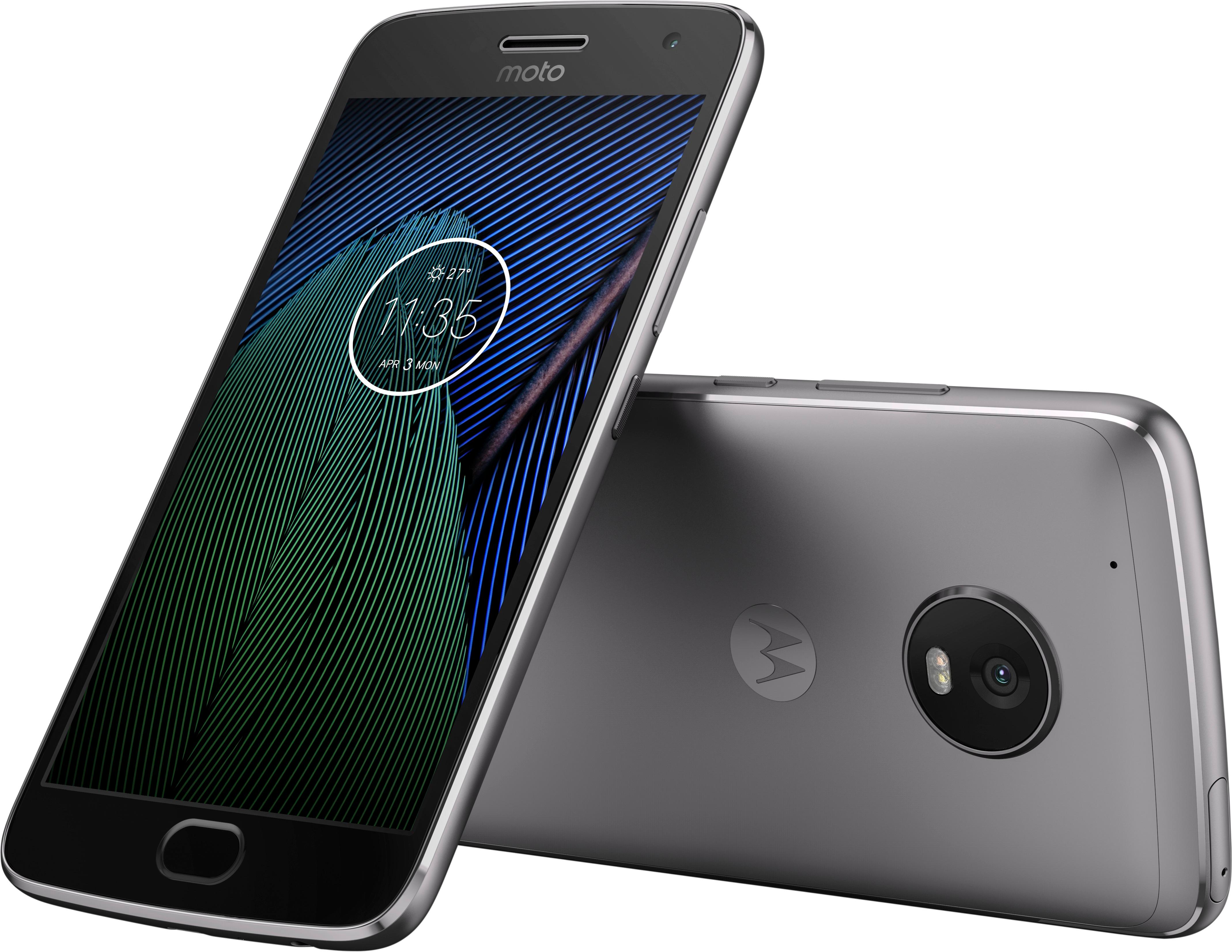 boekje atmosfeer Omkleden Best Buy: Motorola Moto G Plus (5th Gen) 4G LTE with 32GB Memory Cell Phone  (Unlocked) Lunar Gray 01110NARTL
